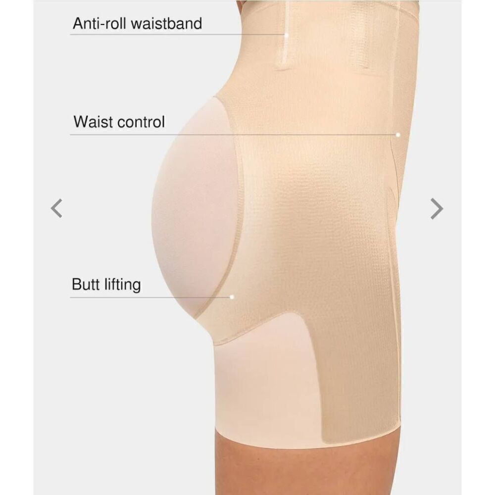 Popilush Shaping Compression Butt-Lifting Shorts Women's XL-XXL Nude Shapewear - Picture 2 of 8